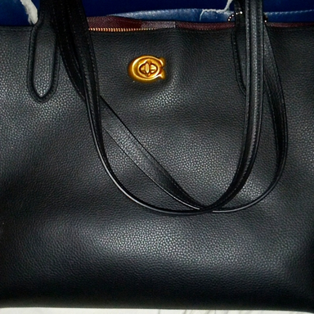 Black Leather Coach Bag